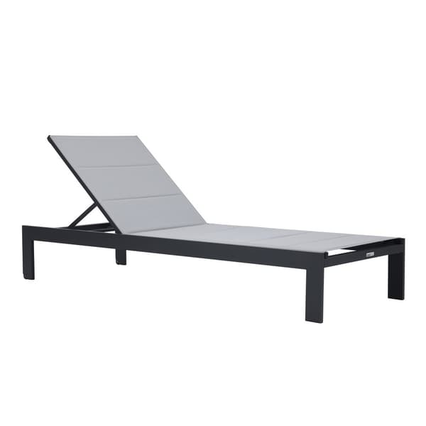 AXI Elio Garden solstol i antracit / grå | Solstol med 5-positions justerbar aluminiumram | Solstol för utomhusbruk / trädgård / pool