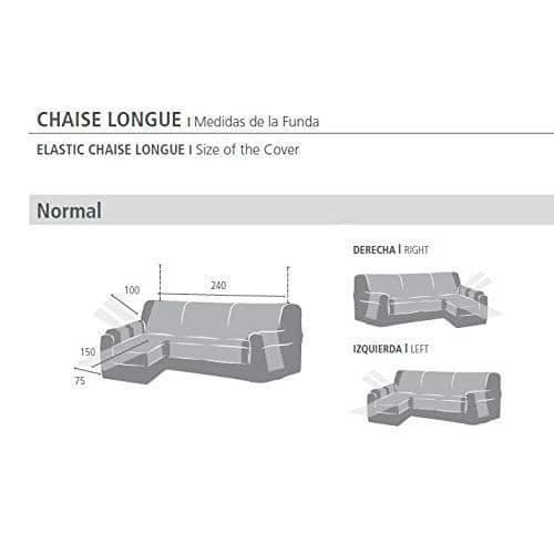 Eysa Zoco Chaiselongue Höger Främre Utsikt Grå 240 cm - F3331926D
