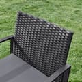 Miniatyrbild 5 av 7: Balkongmöbler - Lounge Set - 2 stolar och bord - svart