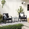 Miniatyrbild 2 av 7: Balkongmöbler - Lounge Set - 2 stolar och bord - svart