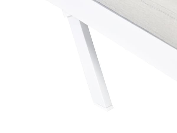 Solseng Grå Aluminium 200 cm Rektangulær Nonwood Liggestol Udendørs Terrasse Justerbar Solstol Vedligeholdelsesfri Drømmeseng