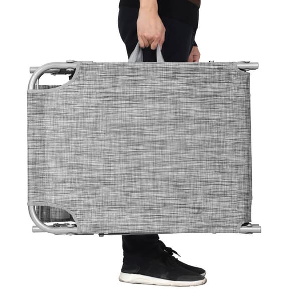Puutarhatuoli - Lounger markiisi - säädettävä selkänoja - harmaa