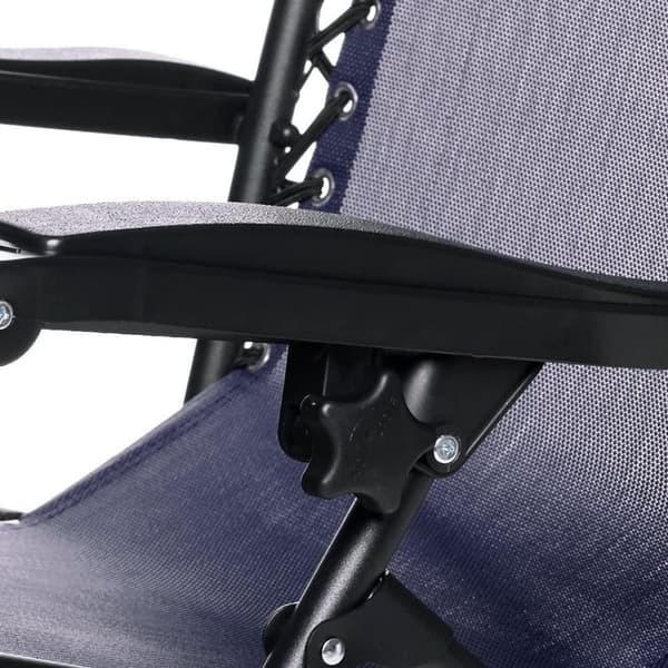 Zero Gravity Have-stol med Liggeposition, Organizere & Foldbart Design - Mørkeblå
