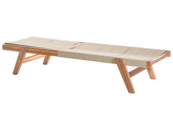 Solseng i Beige Akasietre Liggende Tau Utendørs Uteplass Moderne Design