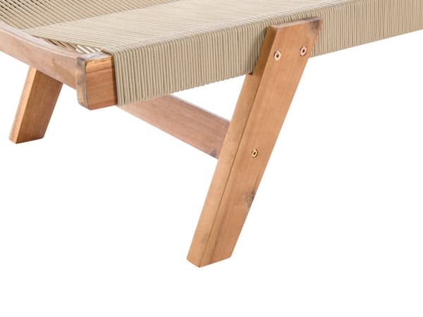 Solseng i Beige Akasietre Liggende Tau Utendørs Uteplass Moderne Design