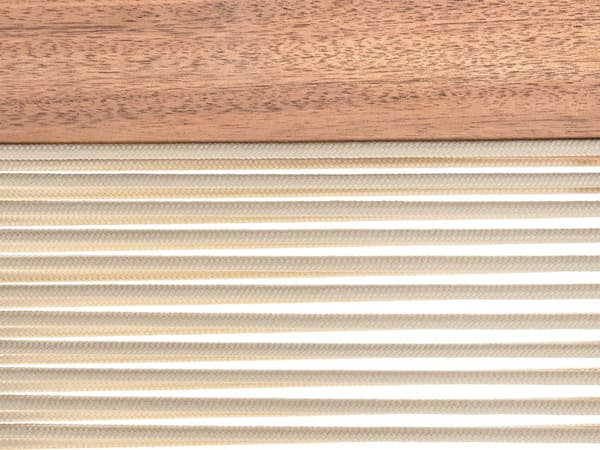 Solstol Beige Akaciaträ Lutande Rep Utomhus Patio Solsäng
