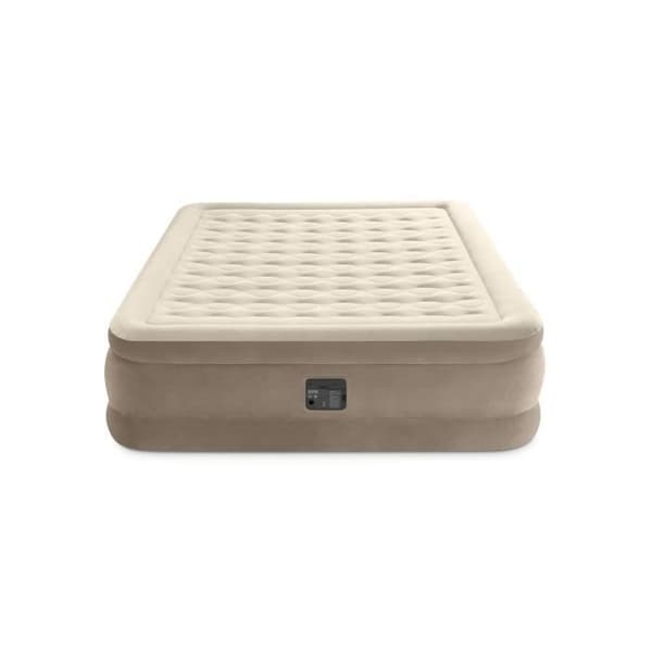 Luftmadrass - Intex - Ultra Plush Fiber Tech - 152x203x46 cm - Elektrisk Pump - Inbyggd Kudde