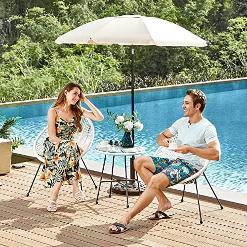 Garden Furniture Set - Balonet - 2 stolar och bord - vitt