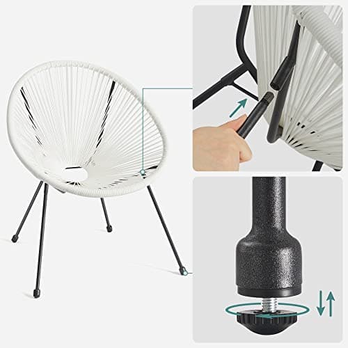 Garden Furniture Set - Balonet - 2 stolar och bord - vitt