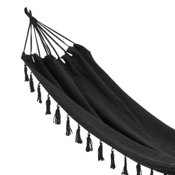 Enkel hängmatta svart XXL 200x100 cm