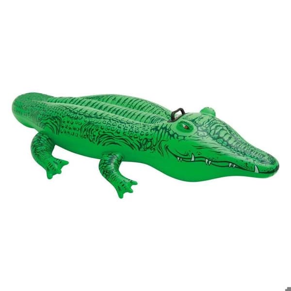 Uppblåsbar krokodil - INTEX - V0200217 - Vinyl - 2 luftkammare - 168 x 86 cm