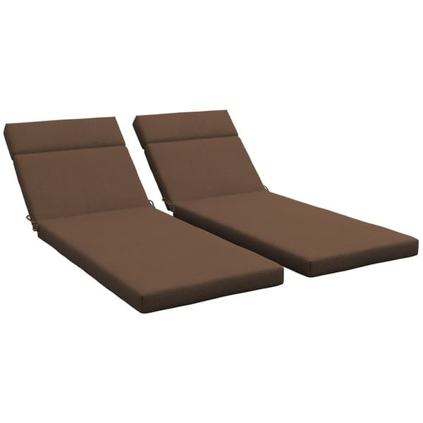 Rootz Set of 2 Sun Lounger Cushions - Sitsmadrass - Dollstolkuddar - Optimal komfort - 196L x 55W x 8h cm - Brown