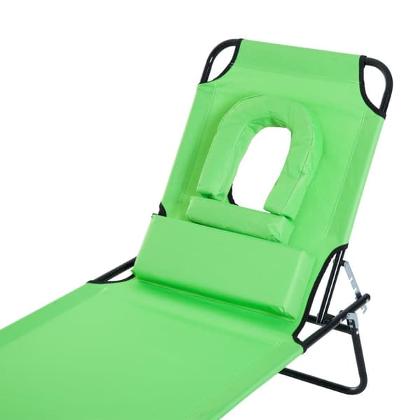 Rootz Sun Lounger Læsningsvindue - Liggende stol - Foldningsseng - Vandbestandig - Holdbar og bærbar - 187 cm x 58 cm x 36 cm