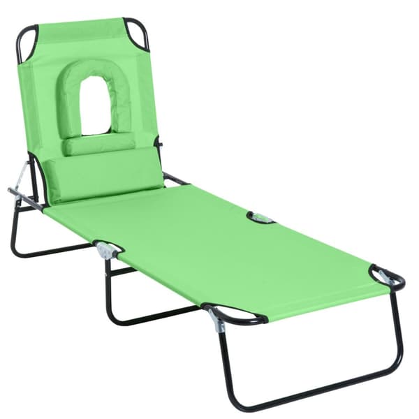 Rootz Sun Lounger Læsningsvindue - Liggende stol - Foldningsseng - Vandbestandig - Holdbar og bærbar - 187 cm x 58 cm x 36 cm