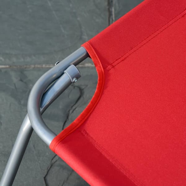 Rootz Sun Lounger - Foldbar hvilestol - Justerbar ryglæn - Komfortdesign - 187 cm x 55 cm x 24 cm