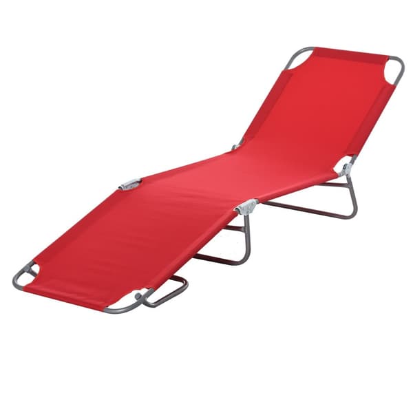 Rootz Sun Lounger - Foldbar hvilestol - Justerbar ryglæn - Komfortdesign - 187 cm x 55 cm x 24 cm