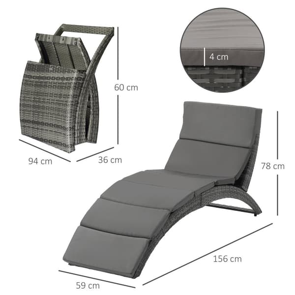 Rootz Sun Lounger - Funbing Garden Lounger - Ulkona