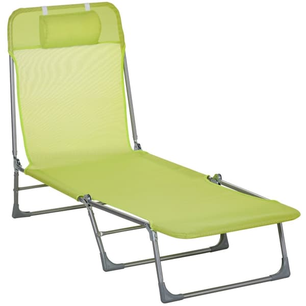 Rootz Sun Lounger - Garden Lounger - Foldbar Recliner - 5 -nivå justerbart ryggstöd - 182 cm x 56 cm x 28cm - avtagbar kudde ingår