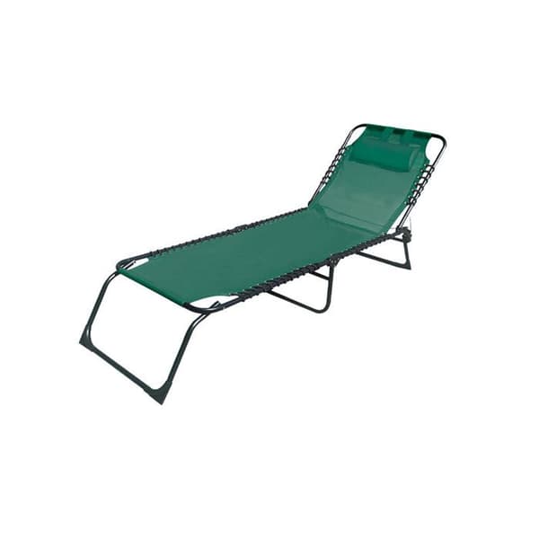 Green Folding Lounge Chair | Trädgårdsstol utomhus 190 x 27 x 58 cm | Utomhusfällbara fåtöljer - Marbueno
