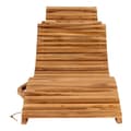 Miniatyrbild 3 av 5: Rootz Arrieta Sunlounger - Outdoor Lounger - Avslappningsstol - Stylish & bekväm - 160x50x25cm teakved