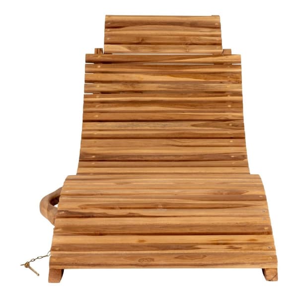 Rootz Arrieta Sunlounger - Outdoor Lounger - Avslappningsstol - Stylish & bekväm - 160x50x25cm teakved