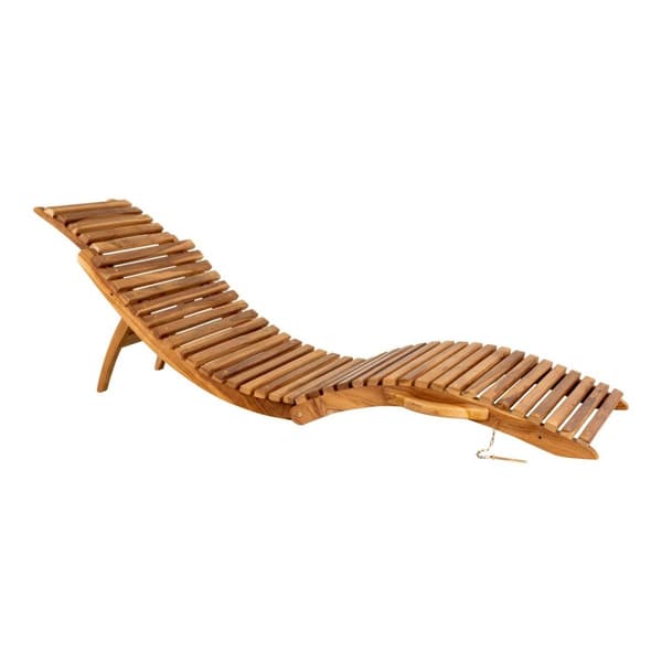 Rootz Arrieta Sunlounger - Outdoor Lounger - Avslappningsstol - Stylish & bekväm - 160x50x25cm teakved