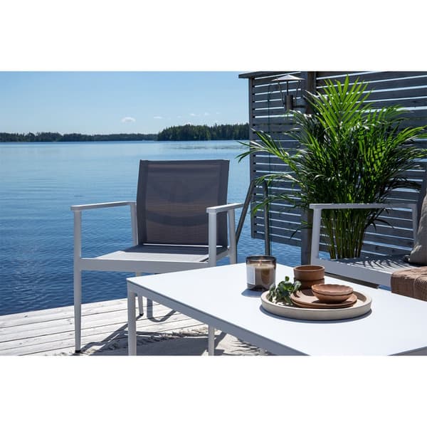 Break loungesett 1 sofa, 2 stoler, 1 sofabord hvit.