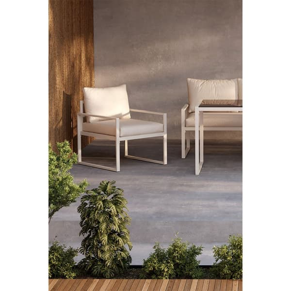 Catania loungesett 1 "spisebord", 1 sofa, 2 stoler beige.