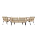 Miniatyrbilde 3 av 5: Ortigia loungesett 1 sofa, 2 stoler, 1 sofabord natur.