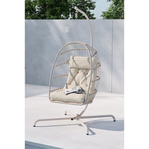 Trezza hengestol med stativ beige.