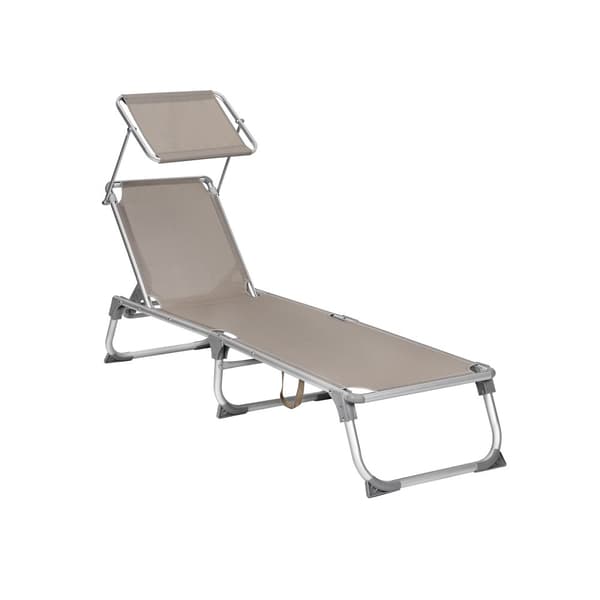 Solstol, SONGMICS, 55 x 193 x 31 cm, Mörkgrå.
