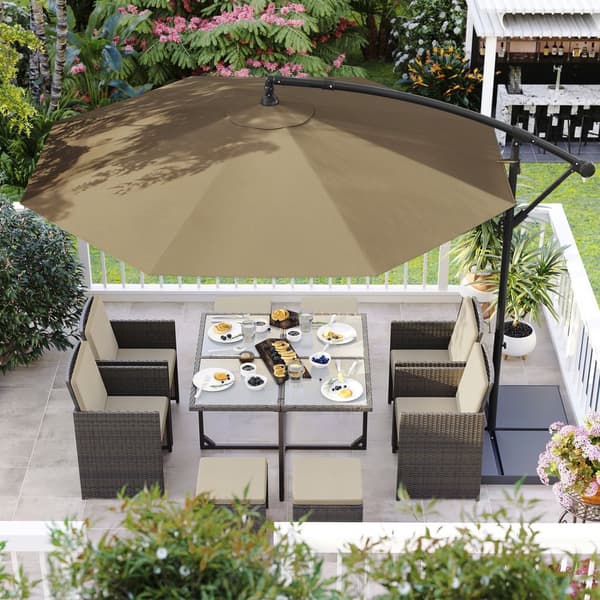 Parasol, SONGMICS, Ø 300 cm, Taupe.