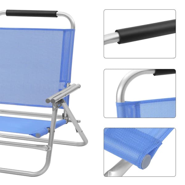 Strandstol, SONGMICS, 57x59x71 cm, Blå