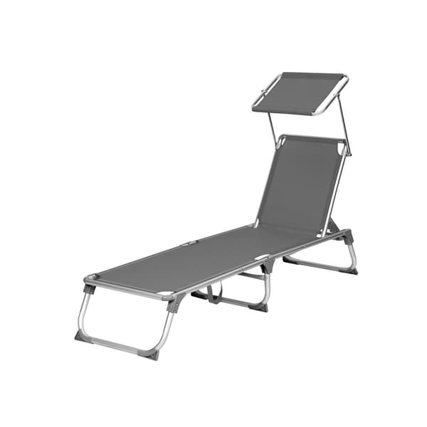 Solstol, SONGMICS, fågelmönster, mörkgrå