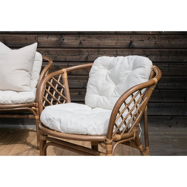 Wera loungesett 1 sofa, 2 stoler, 1 bord valnøtt dekor.