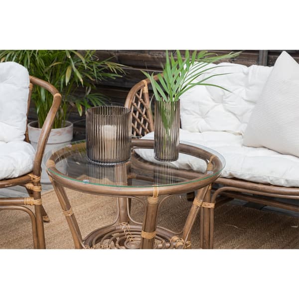 Wera loungesett 1 sofa, 2 stoler, 1 bord valnøtt dekor.