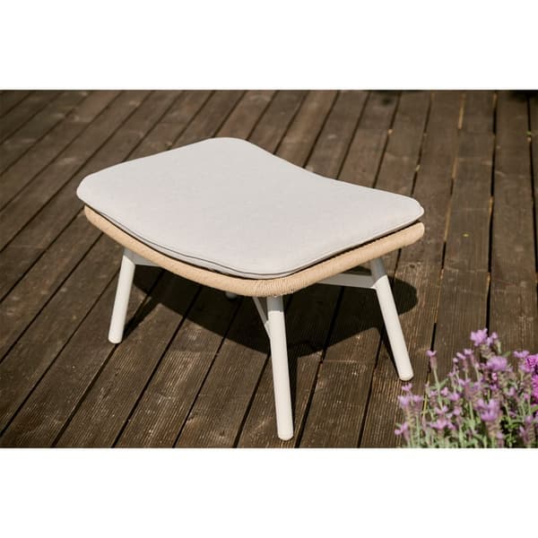 Bille fotskammel med pute beige, natur, grå.