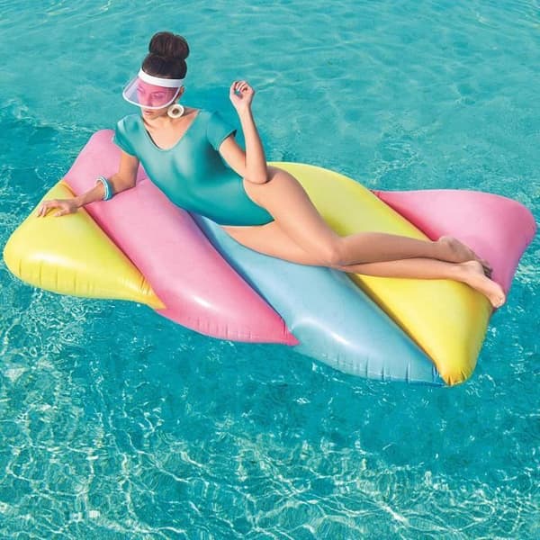 Candy lounge madrass - BESTWAY - Vinyl - Utomhus - L. 190 x l. 105 cm - Rosa - Plast - Harts - Plysch