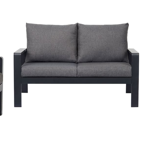 Lis hagesofa 2 pers. med puter svart, grå.