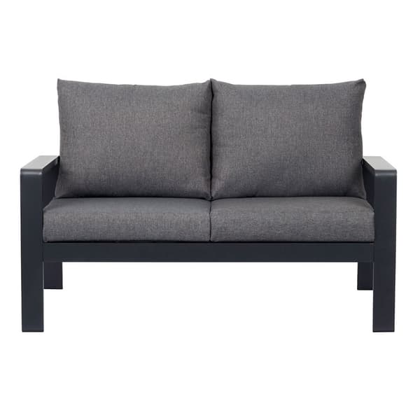 Lis hagesofa 2 pers. med puter svart, grå.