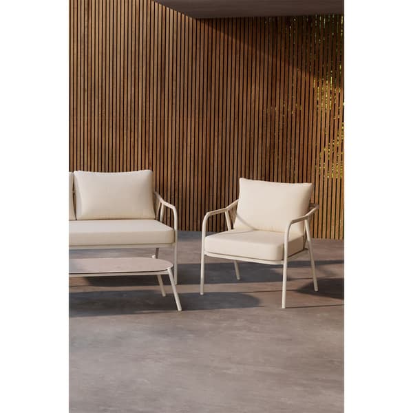 Sicily loungeset 1 soffa, 2 stolar, 1 soffbord beige.