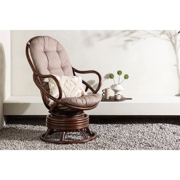 Swing loungestol valnøtt dekor.