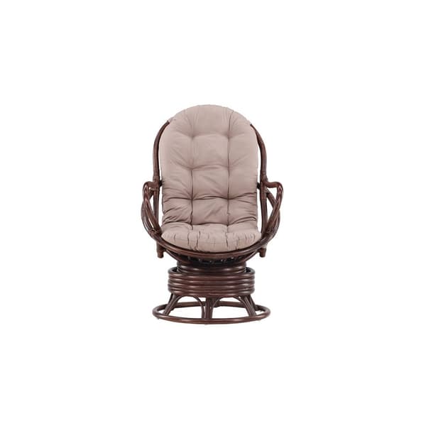 Swing loungestol valnøtt dekor.