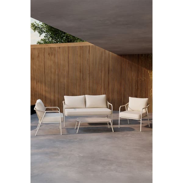 Sicily loungesett 1 sofa, 2 stoler, 1 sofabord beige.