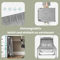 Miniatyrbild 4 av 5: Foldbar solstol - Justerbar avslappnad stol 53x193x29 cm - utomhusstol - grå