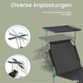 Miniatyrbillede 3 af 5: Foldbar lounger - Justerbar afslapestol 53x193x29 cm - Udendørs lounger - Grå