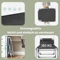Miniatyrbillede 4 af 5: Foldbar lounger - Justerbar afslapestol 53x193x29 cm - Udendørs lounger - Grå