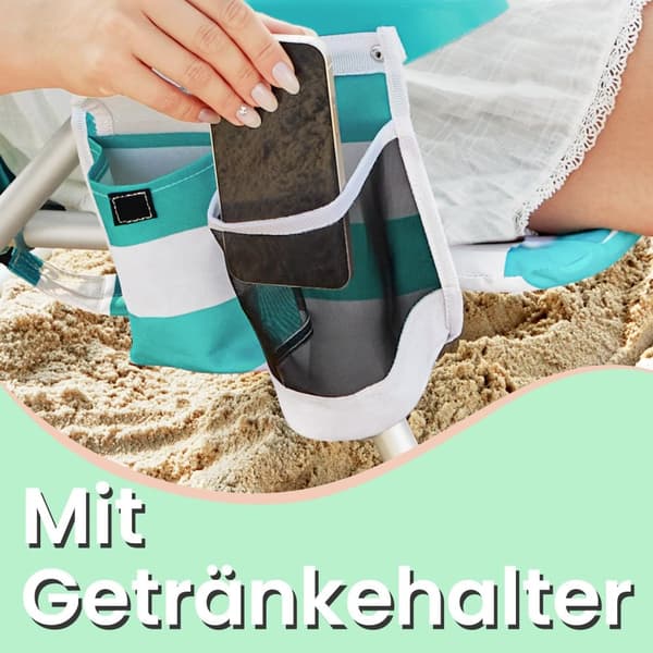 Strandstol - sammenfoldelig model, ideel til strand eller campingplads