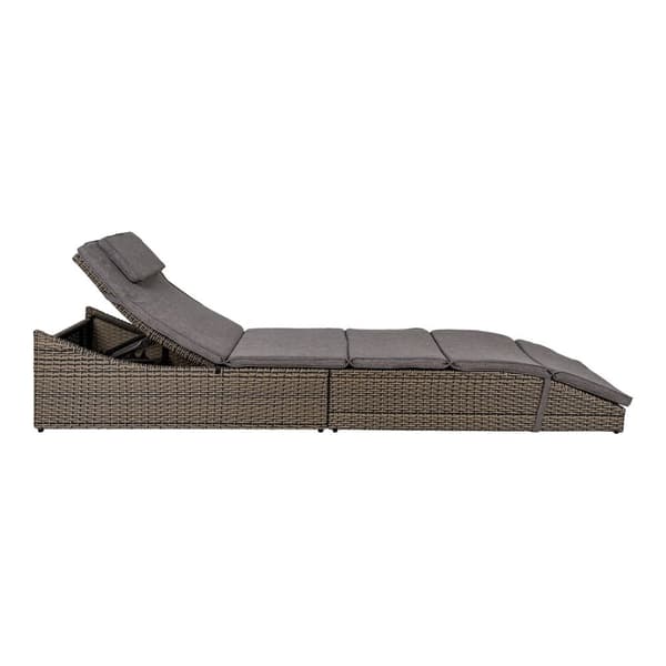 Solstol, Delad, 200x60 cm, Grå