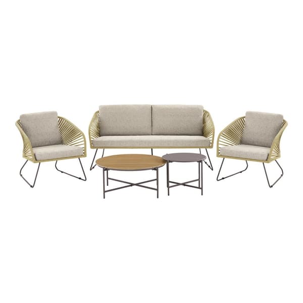 Novella loungesett inkl. hynder beige, sandfarget.